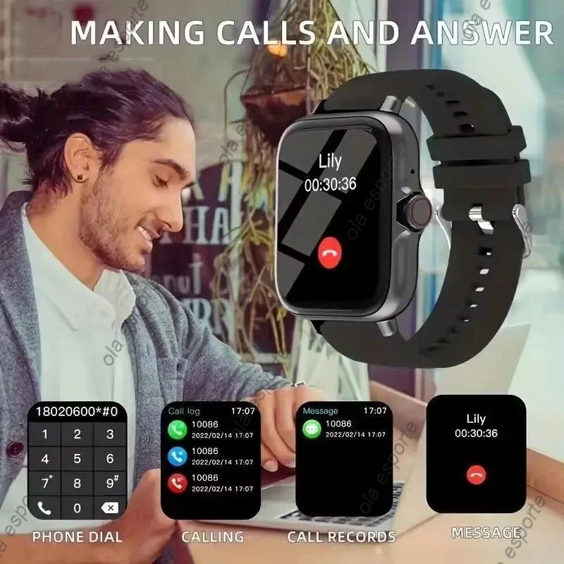 Stay stylish and connected with this versatile smartwatch designed for both men and women!