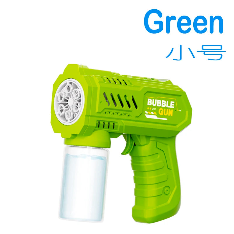 6 Holes Bubble Machine Electric Bubble Gun with Light  Automatic Bubble Blowing Toys Kids Soap Blower Summer Outdoor Game Toy