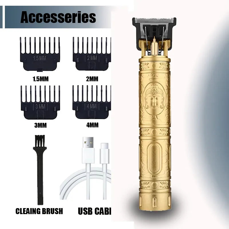 Get the perfect cut with this vintage electric hair clipper—rechargeable and designed for men who want sharp, clean trims anytime!
