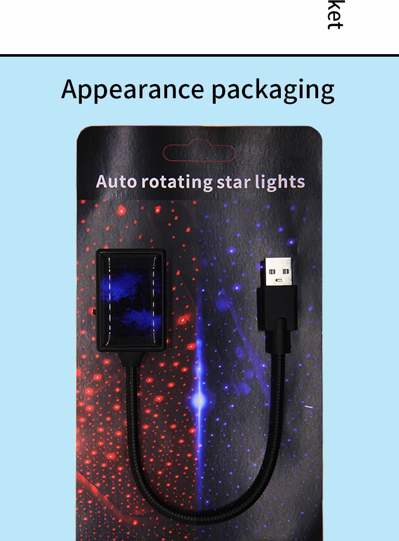 Auto USB starry sky car roof star decoration light ambient light music Rhythm control car interior led starry light for car