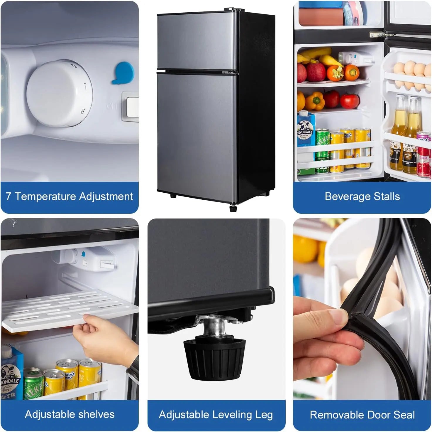 Mini Fridge with Freezer
