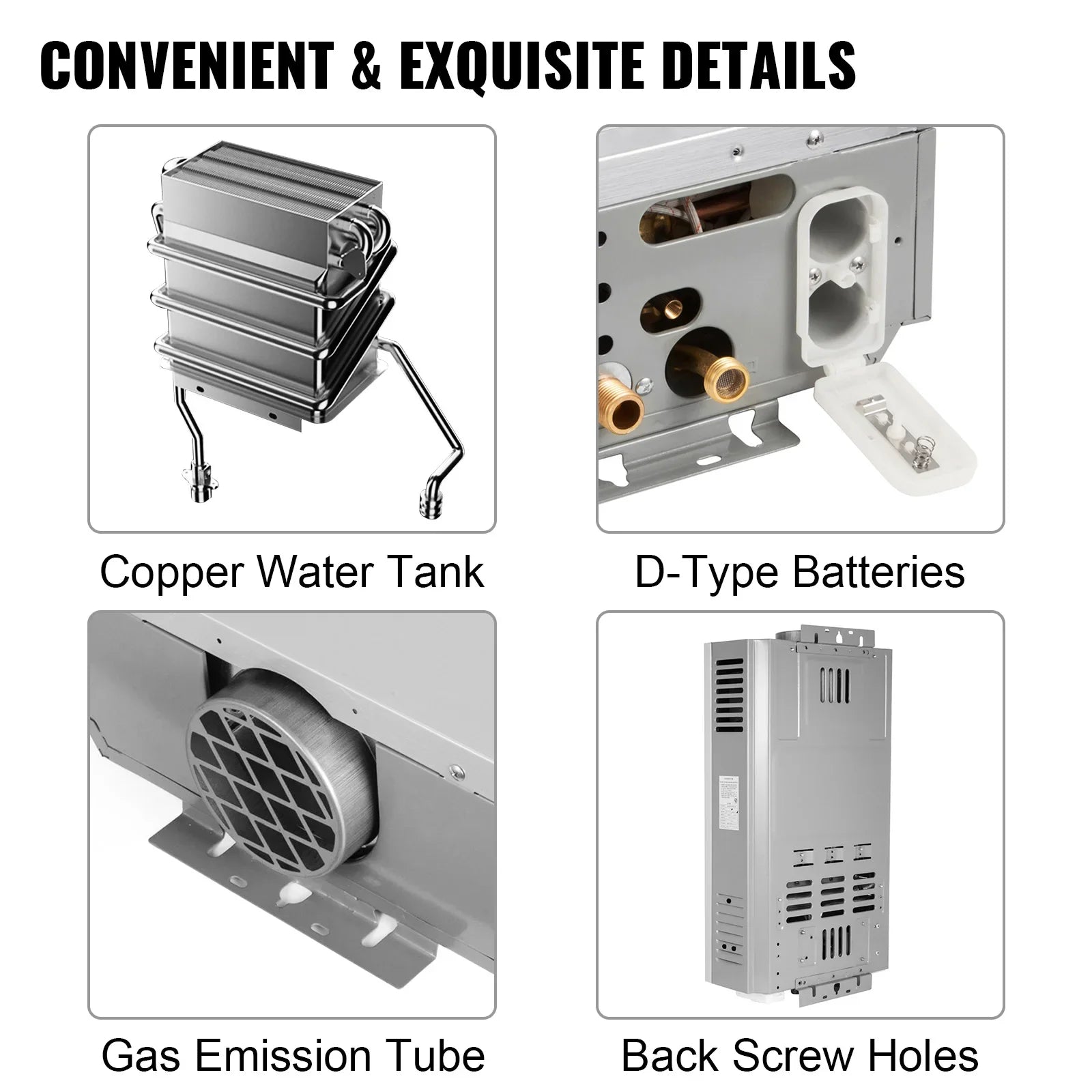 LPG LNG Hot Water Heater Instant Gas Water Heater Butane Propane Gas Boilerr 6-18L LPG Boiler Home Appliance Outdoor Heaters