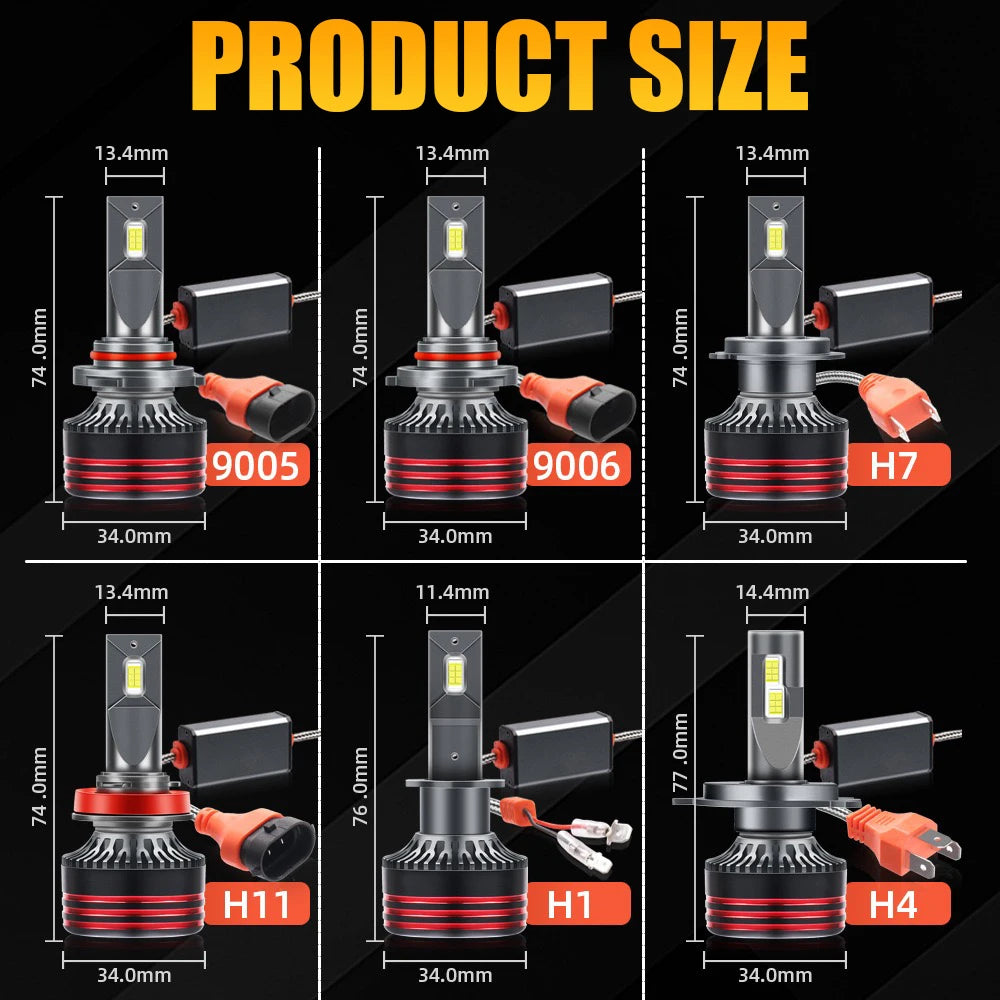 Dualvision M8PRO H7 Led H4 H3 H1 2700W 9000000LM H8 H11 9005 HB3 9006 HB4 9012 HIR2 H9 Canbus 9054 CSP M8 Pro Car Light Fog Lamp