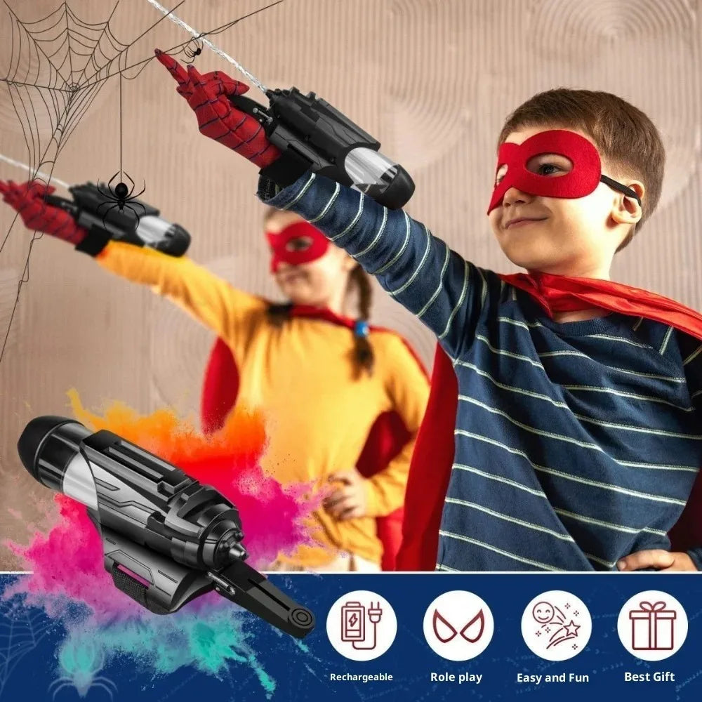 Spider Wrist Press Water Gun Summer Shooting Water Toy Plastic with Gloves Christmas Gift for Children Cosplay Props Games