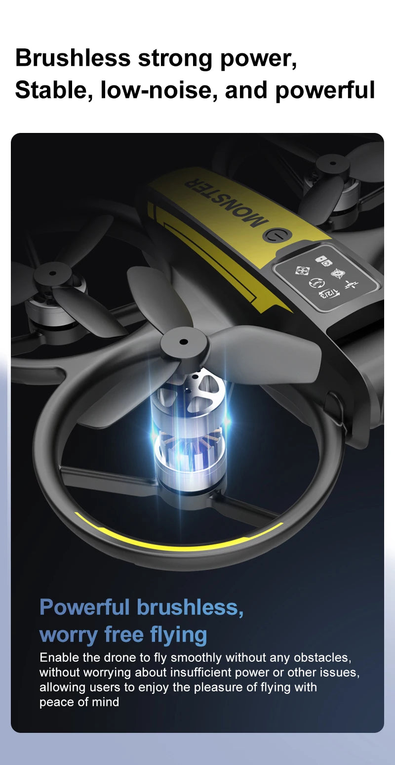 The new drone features a 4.5-inch display screen, one-click rolling, and dual-camera optical flow intelligent positioning