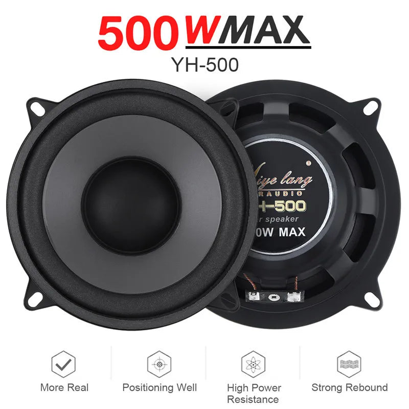 Car Audio Speaker 6 Inch 600W 2-Way Full Range Frequency Automotive Audio Loudspeaker Heavy Mid-bass Ultra-thin Modified Speaker