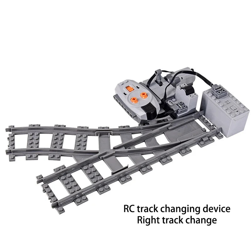 DIY Train Track Combination MOC Railroad Bridge Building Blocks Cross Track Bricks Toys Rail Car Scene Compatible With LEGO