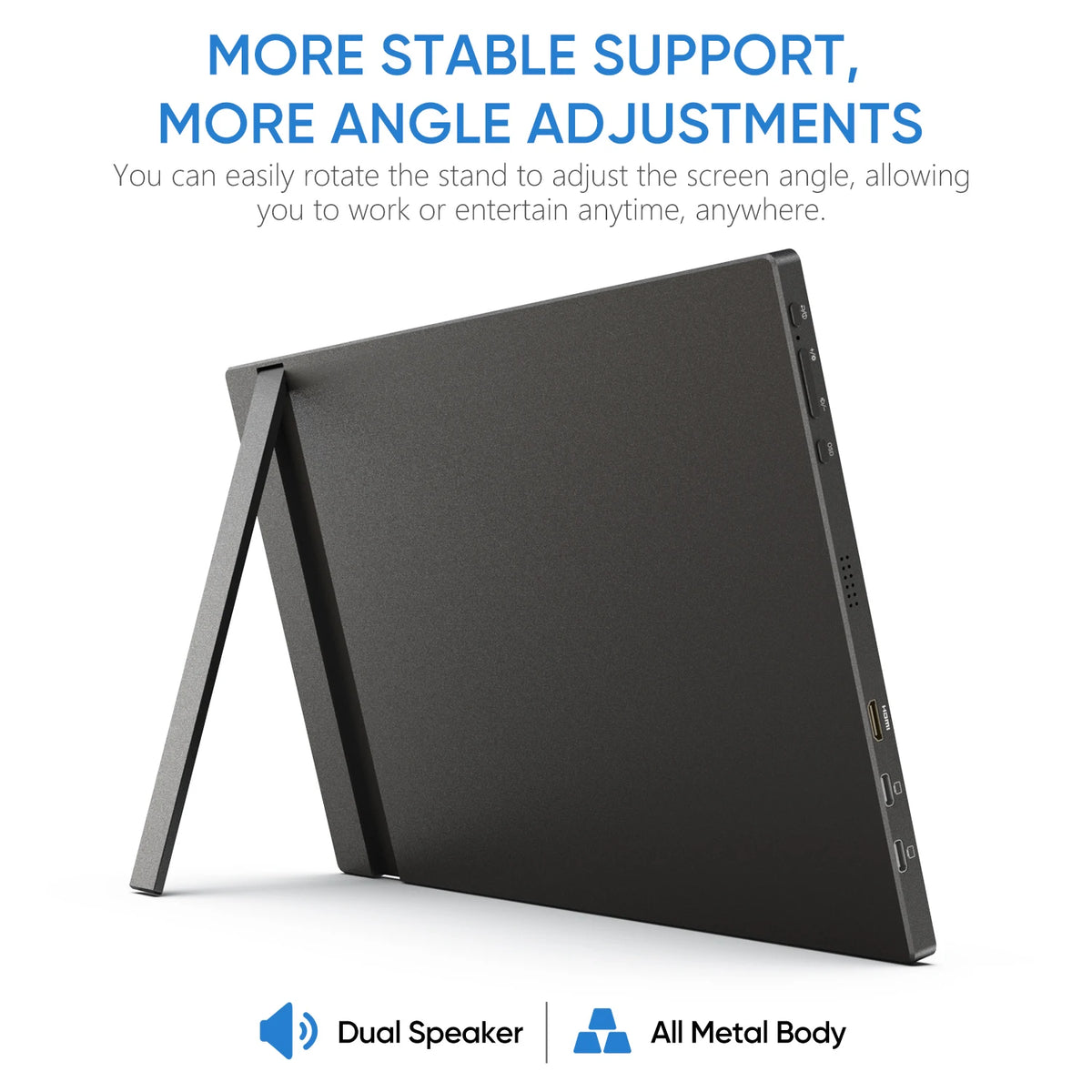 ARZOPA 15.6 inch Portable Monitor FHD 1080P IPS USB-C Mini-HDMI External Second Screen for Mac Laptop PC Switch PS4/5 Xbox