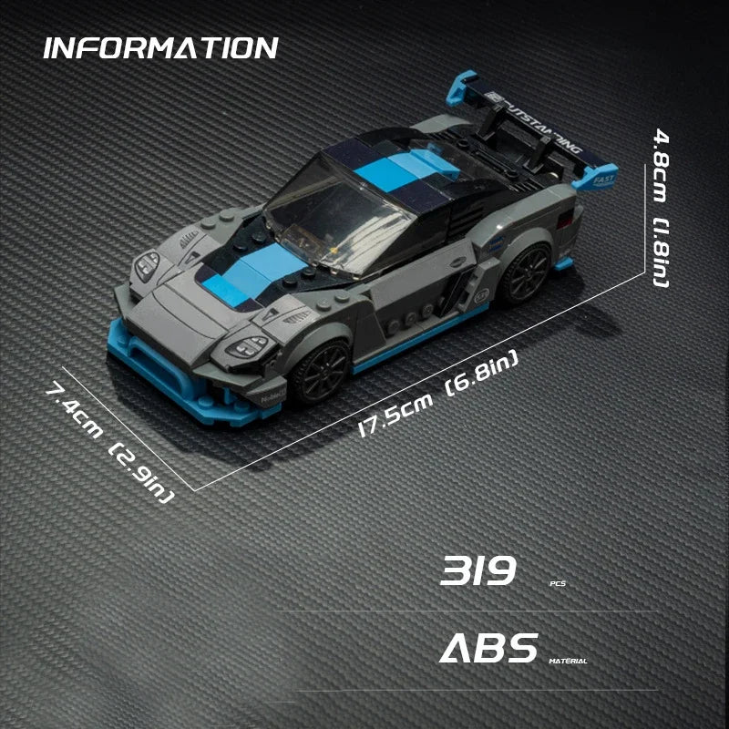 Technical Car Speed Racing Building Blocks Bricks Sets Sports Car MOC Garage City Vehicle Creative Toys For Kids
