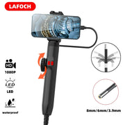 3.9mm/6.2mm/8.5mm 360° Articulating Borescope Endoscope Camera with Light,  Endoscope with Android/iOS Phone