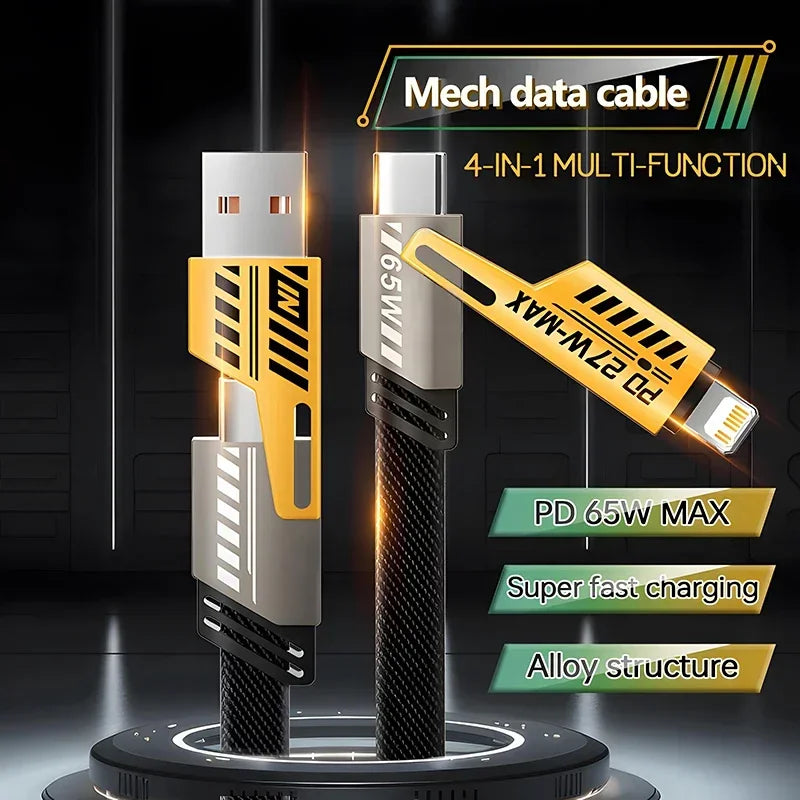 4 in 1 Mecha Fast Charging Cable