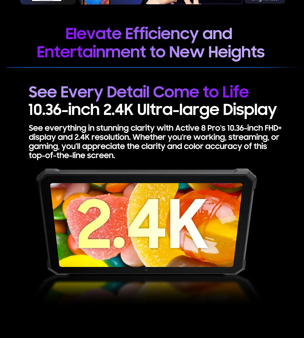 Blackview Active 8 Pro Rugged Tablets 22000mAh Battery Android 13 10.36" 2.4K Display 16GB 256GB Helio G99 48MP Camera Tablet PC
