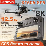 Lenovo XT606 GPS Drone 4K Professional  8K HD Dual Camera Gimbal  360°Obstacle Avoidance Brushless RC Quadcopter Dron toys