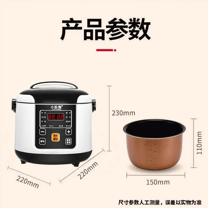 12V 24V Mini Rice Cooker Car Truck Soup Porridge Cooking Machine Food Steamer Heating Lunch Box Meal Heater Warmer 2L