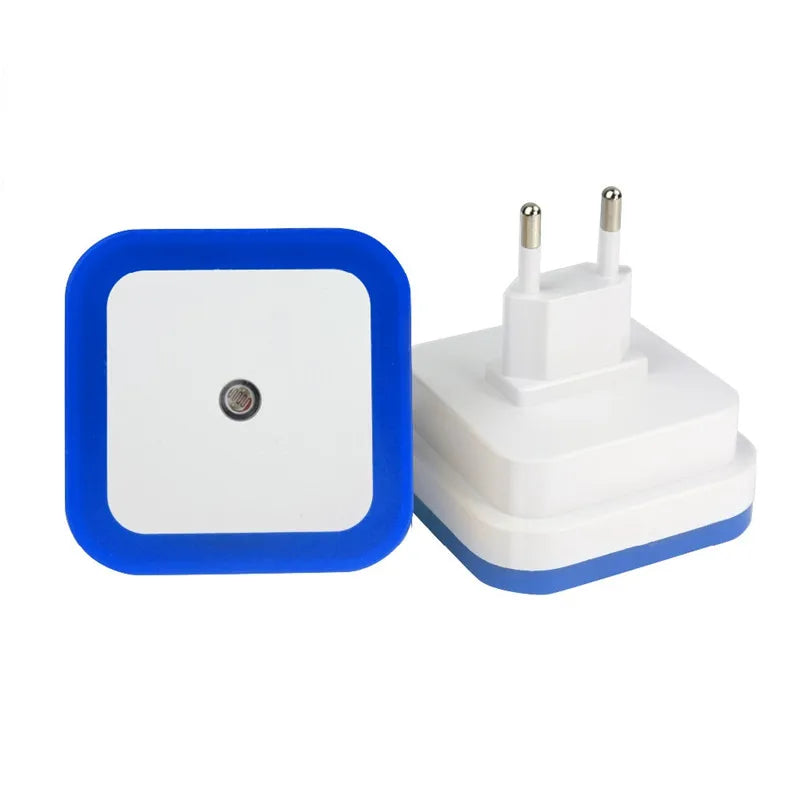 Auto Sensor Night LED Light Automatic Lamp Indoor Hallway Bedroom Living Room Stair Lampu Tidur pink Blue White Lighting