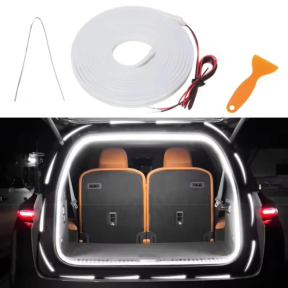 Automatic Led Trunk Light 4.2M Automatic Sensor Car Trunk Light Strip with Dynamic Flowing Illumination for Universal Fit 12V