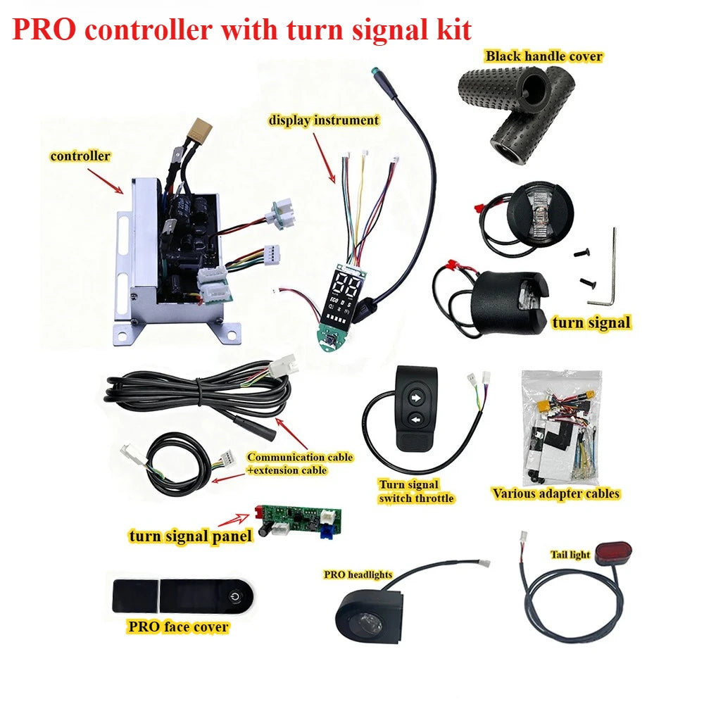 E-Scooter Controller Kit for 8.5-10" VOLPAM/HopCycle/Aovowheel/Maxshot/Hiboy/MAX, Turn Signal, Self-Learning, 25-58km/h