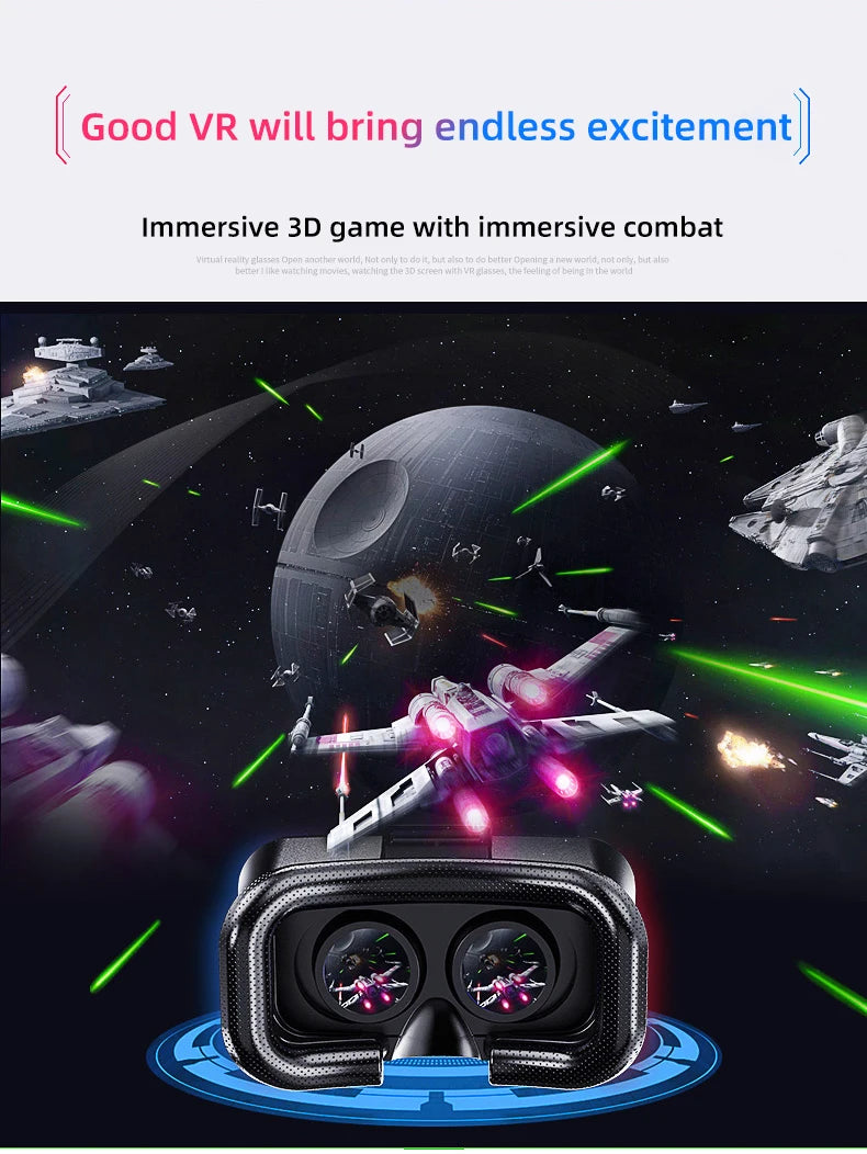 VR Glasses 3D Virtual Reality Headset