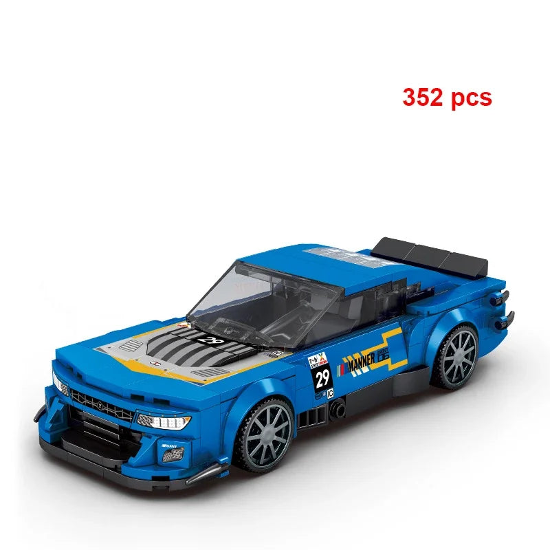 Technical Car Speed Racing Building Blocks Bricks Sets Sports Car MOC Garage City Vehicle Creative Toys For Kids
