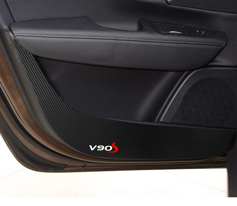 Volvo XC60 Carbon Fiber Interior Car Door Kick Protection Pad
