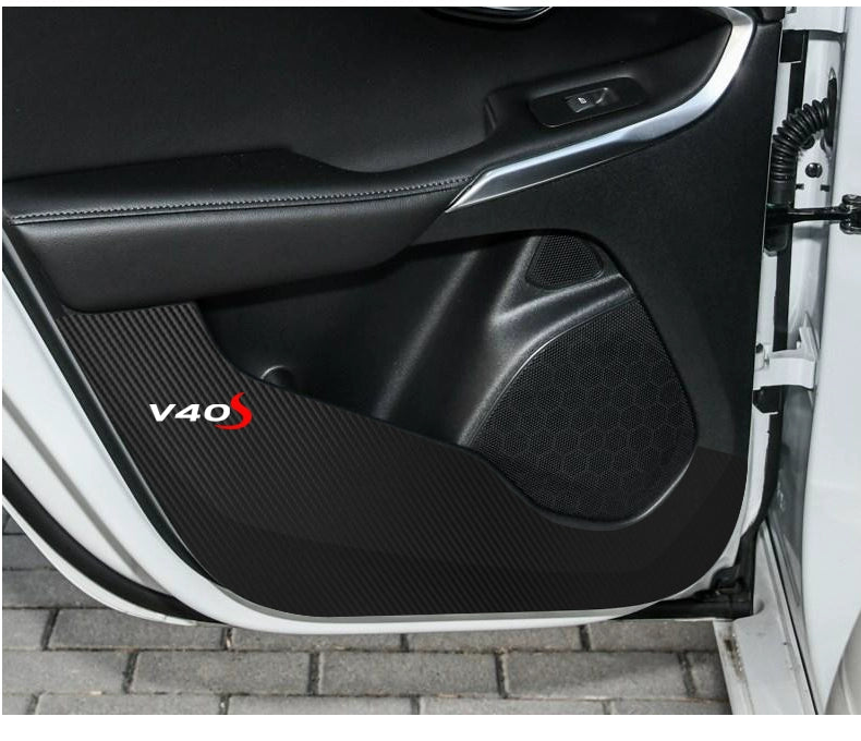 Volvo XC60 Carbon Fiber Interior Car Door Kick Protection Pad