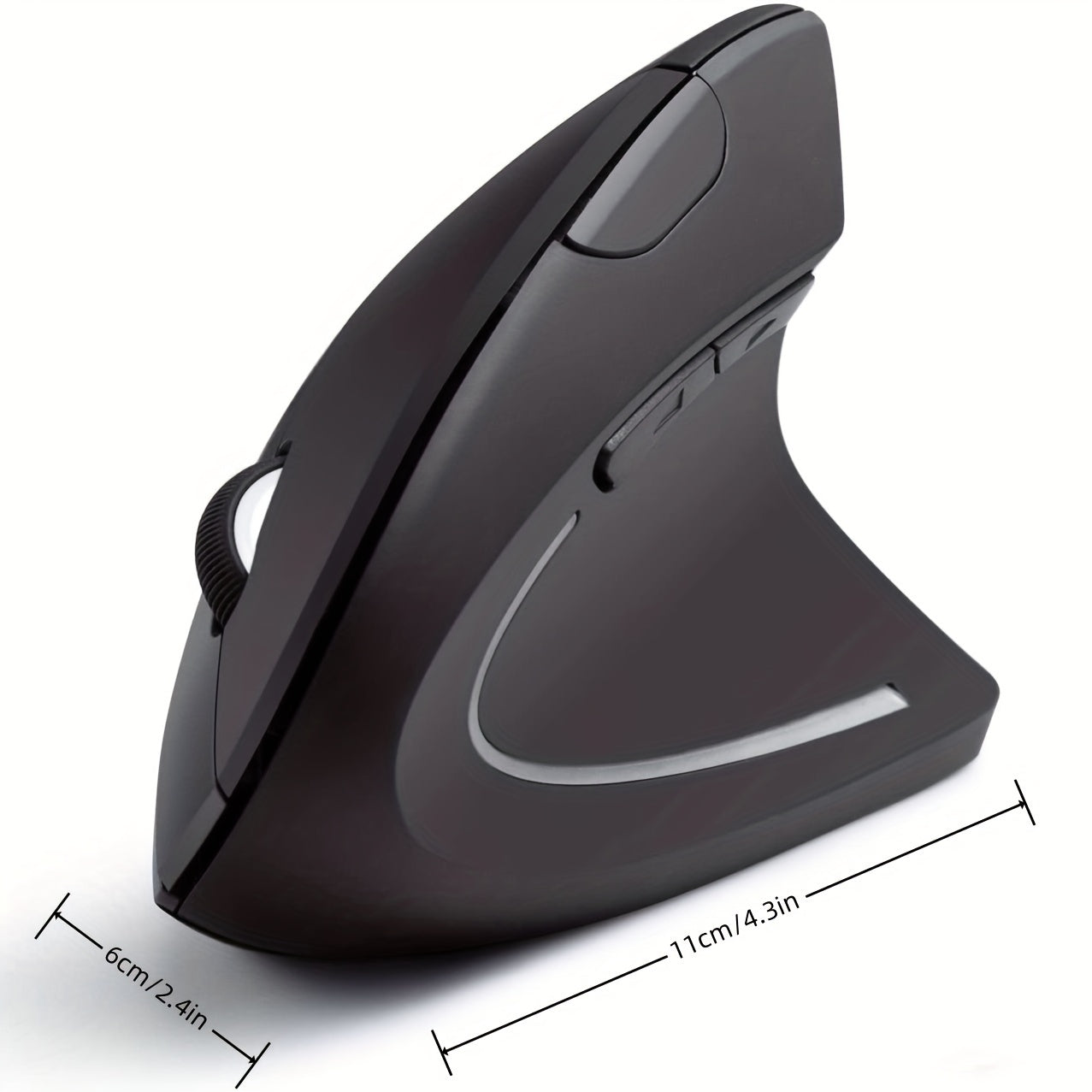Navigate comfortably with this 2.4GHz ergonomic wireless mouse—designed for smooth, precise control and long-lasting wireless freedom!