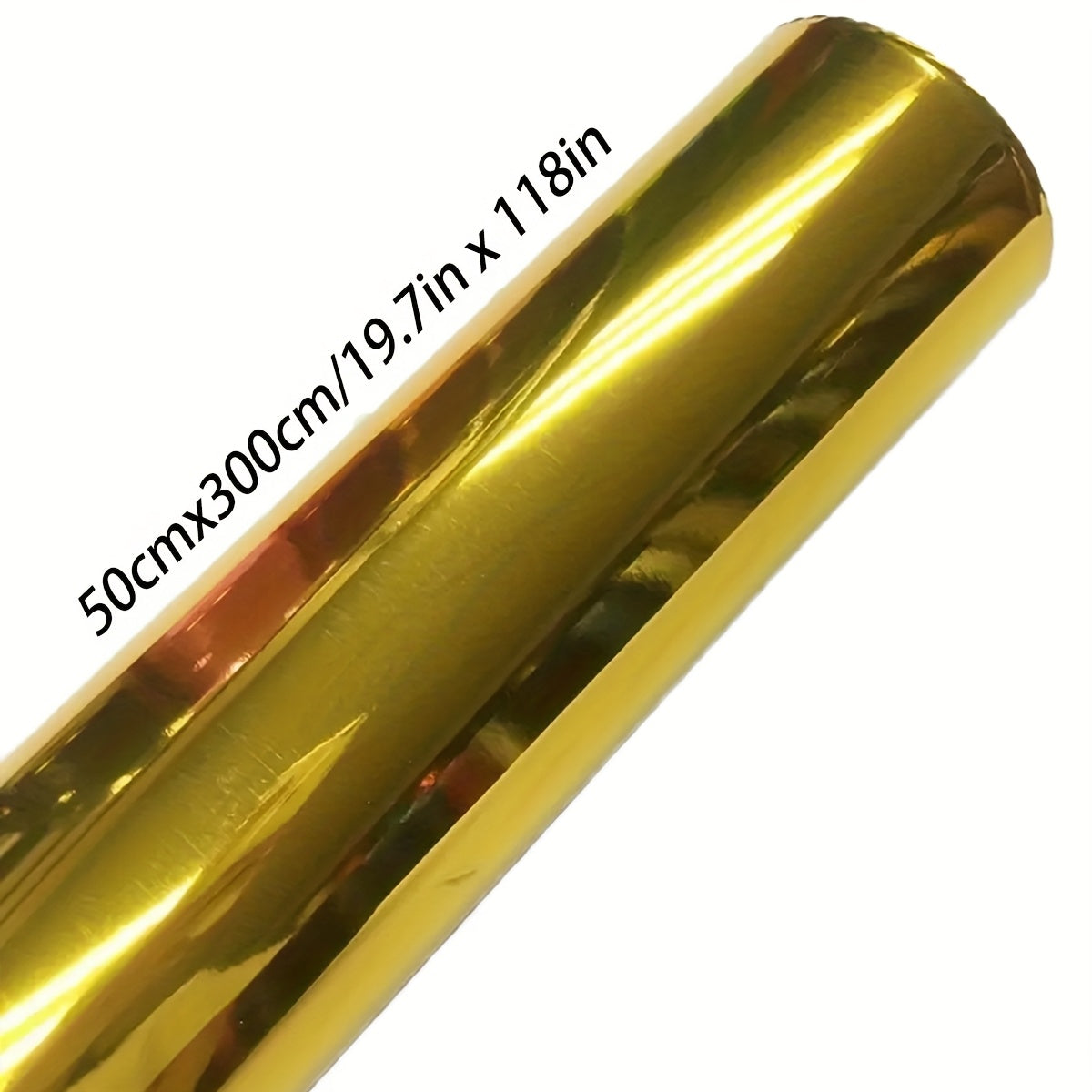 Chrome Golden Car Wrap Vinyl - 50cm X 300cm (1.64ft X 9.84ft) - High Gloss Metallic Finish, UV Resistant, Waterproof, Air Release Technology, Perfect For Vehicle Wrapping, Motorcycles, And DIY Projects
