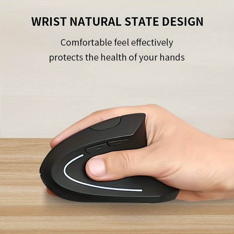 Navigate comfortably with this 2.4GHz ergonomic wireless mouse—designed for smooth, precise control and long-lasting wireless freedom!