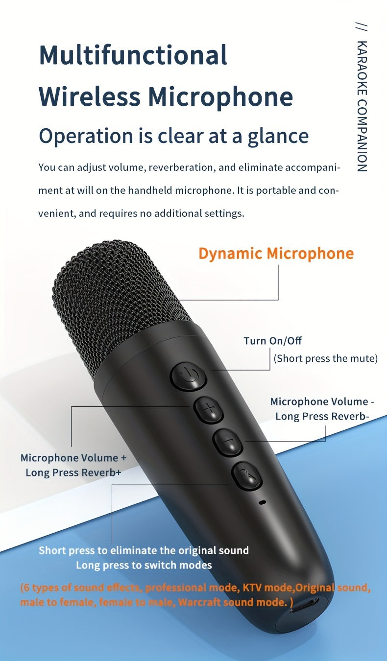 Karaoke System - Premium Dual Wireless Mics with Enhanced Mixer - Perfect all occasions