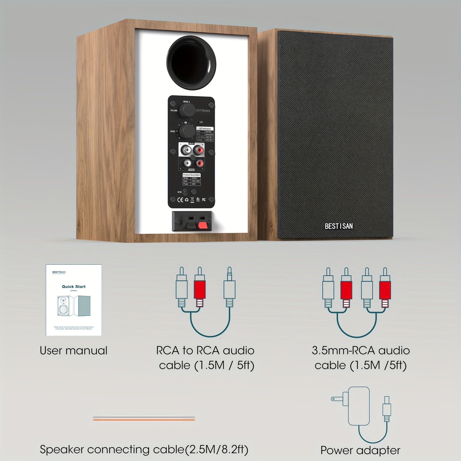 Bookshelf Wireless Speaker/Computer Speakers