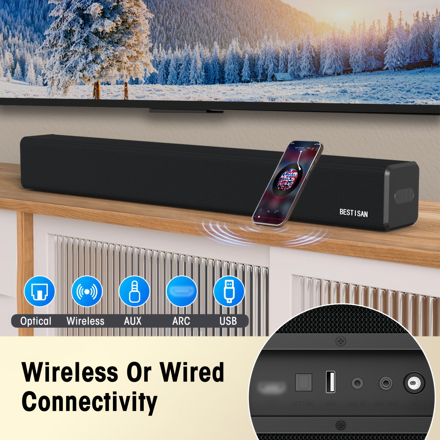 Sound Bars For Smart TV With Built In Subwoofer
