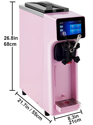 VEVOR 10-20L/H Ice Cream Maker Commercial Single Flavor Countertop Gelato Sorbet Yogurt Home Freezing Equipment Vending Machine