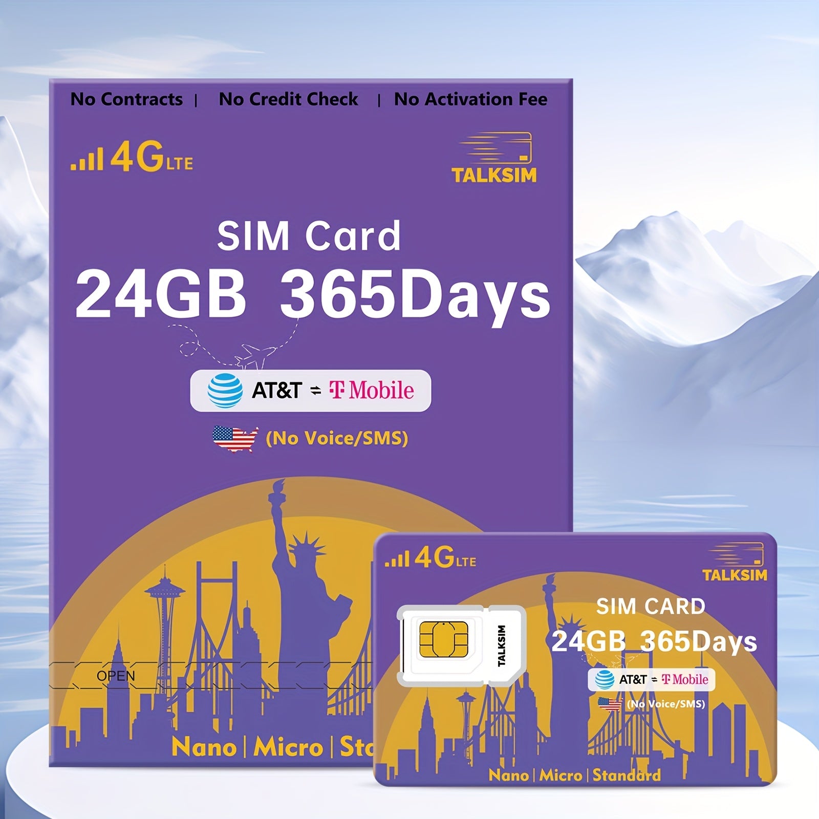 Stay connected hassle-free with this prepaid SIM card—ideal for security cameras, hotspots, smartwatches, and GPS trackers. No voice or SMS, and absolutely no extra fees!