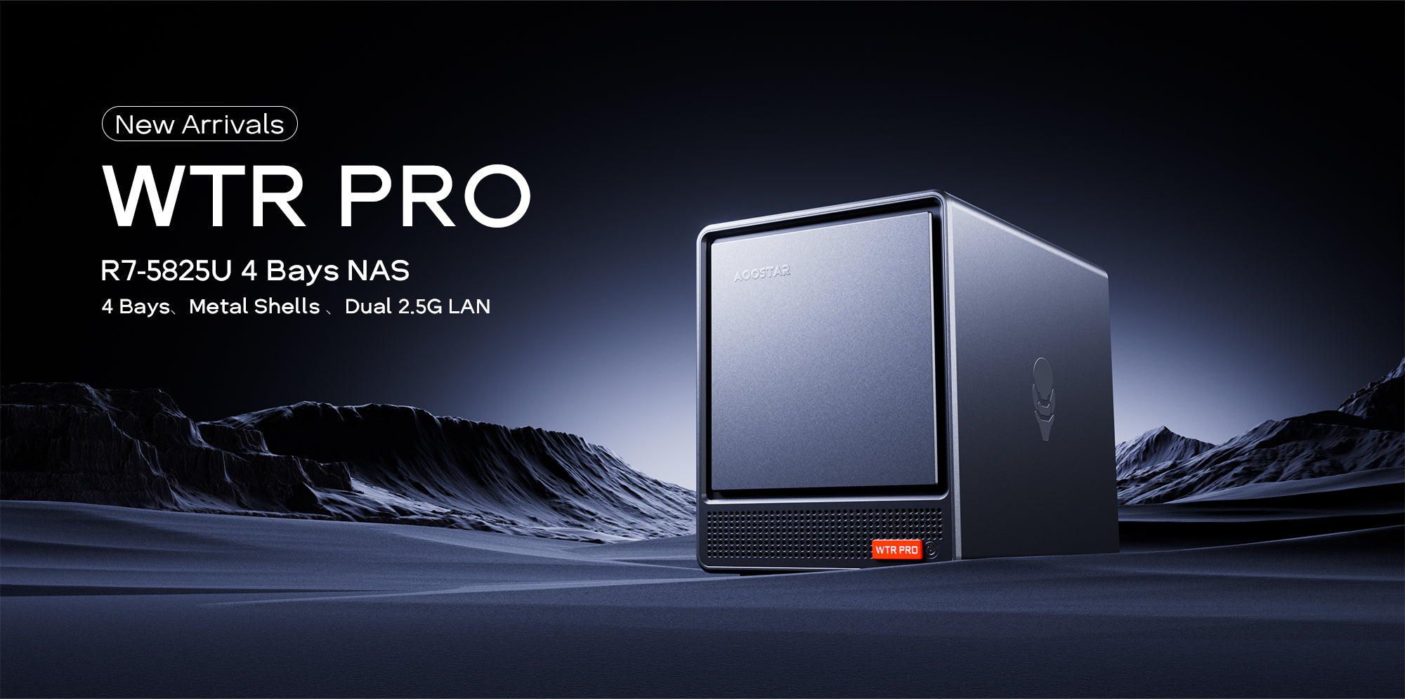 AOOSTAR Mini PC with 4 Bay Nas WTR PRO, AMD Ryzen 7 5825u, Supports 2.5/3.5 "HDD * 4, NVME SSD * 1