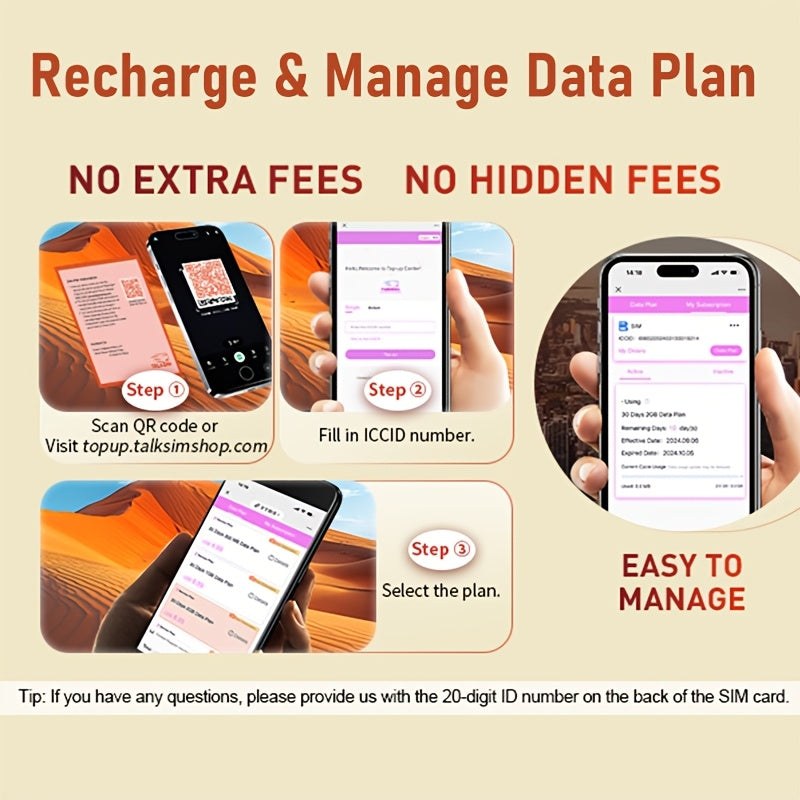 Stay connected hassle-free with this prepaid SIM card—ideal for security cameras, hotspots, smartwatches, and GPS trackers. No voice or SMS, and absolutely no extra fees!