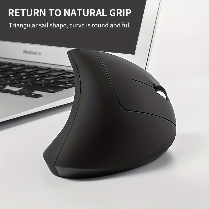 Navigate comfortably with this 2.4GHz ergonomic wireless mouse—designed for smooth, precise control and long-lasting wireless freedom!