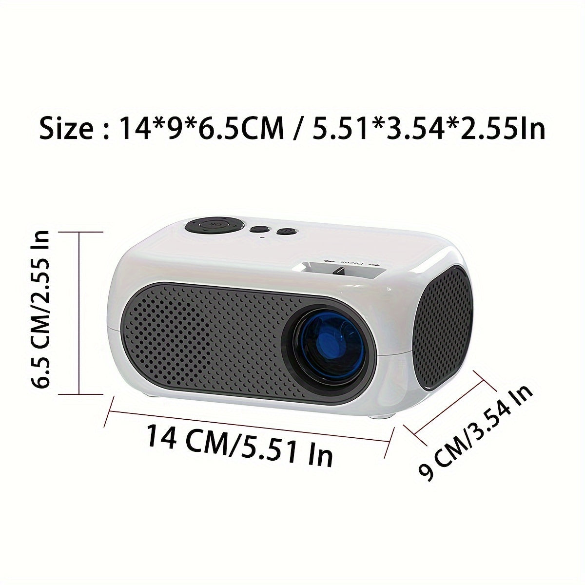 Portable HD Projector For Phone Compatible With IOS/Android/USB/ Laptop/PC/TV Stick/DVD/Game