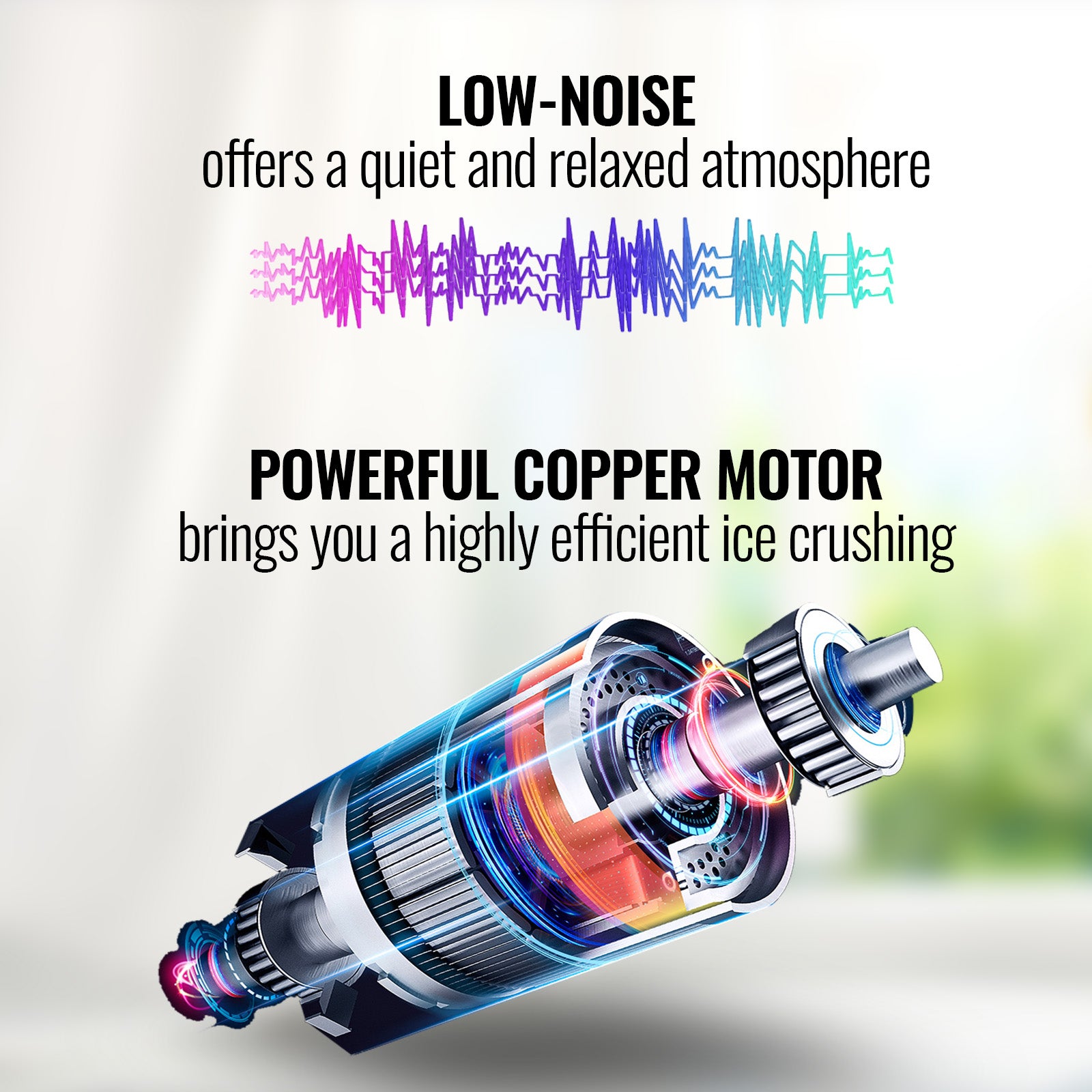 SucceBuy Electric Snow Cone Machine Ice Shaver Crusher Granizing Glass Blender Mixer Chopper Stainless Steel Colder Commercial